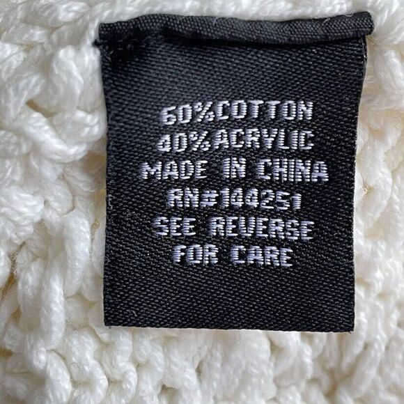 Moon+Madison Womens Cropped Sweater Size L Ivory Crew Neck Chunky Knit Pullover - Picture 6 of 12